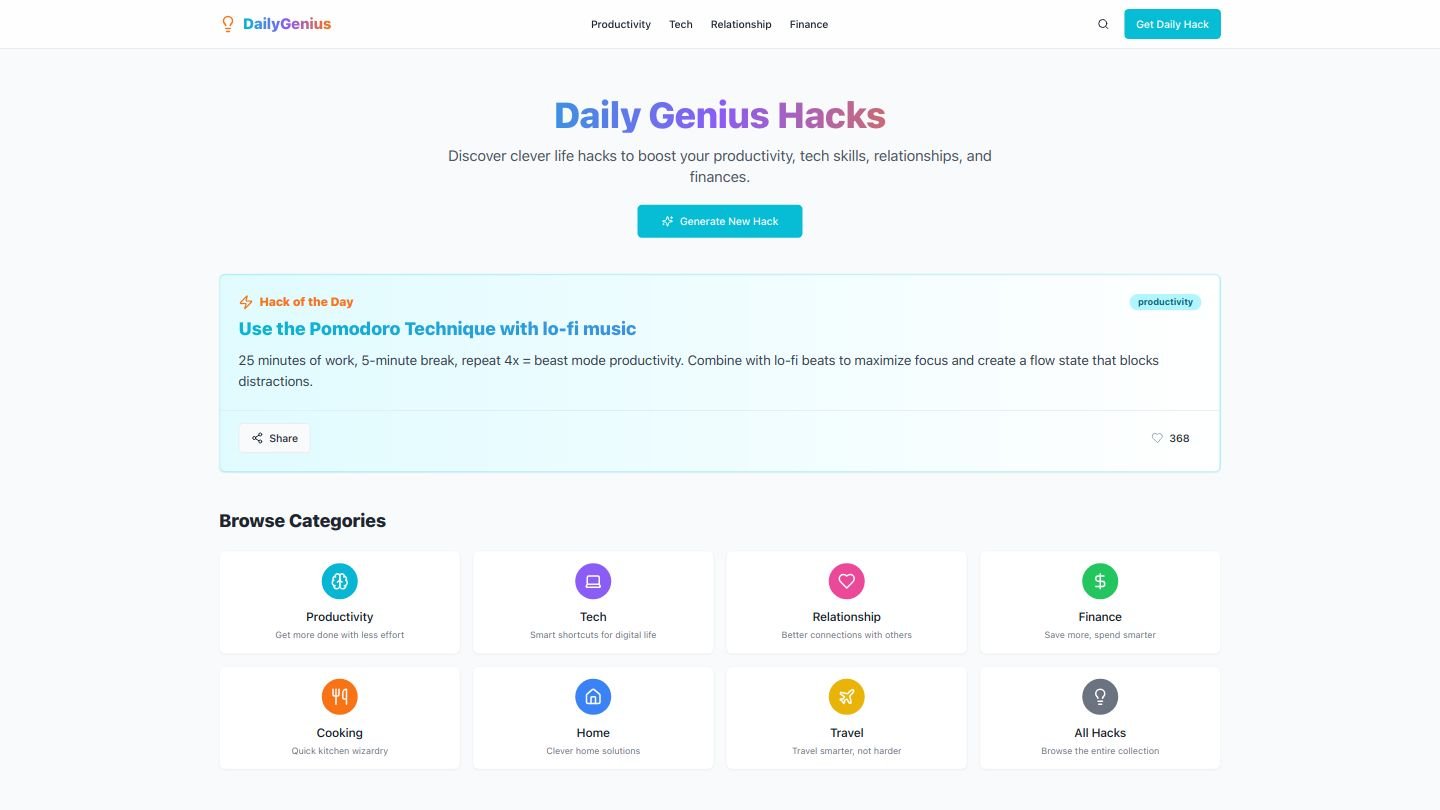 Daily Genius Hacks
